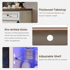 Farmhouse Fireplace TV Stand for 85 Inch TV, Entertainment Center