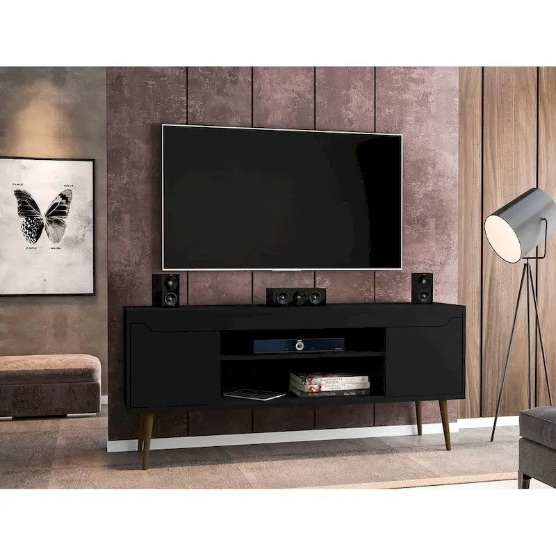 Manhattan Comfort Bradley 63 In. Storage Media Cabinet Console