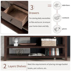 Retro Design Console Table with Two Open Shelves