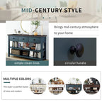 Retro Design Console Table with Two Open Shelves