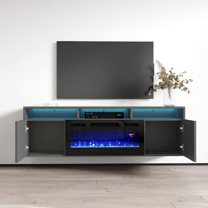 Giza EF Wall Mounted Electric Fireplace Modern 63 TV Stand
