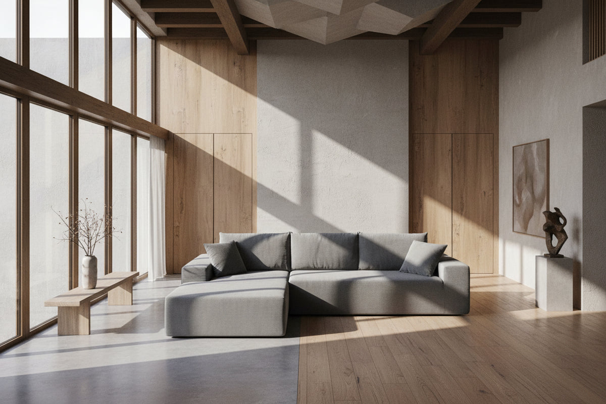 Sectional Couch corduroy Covers 2 pcs L Shape Sectional Sofa Couches for Living Room, Bedroom, Salon, 2 PC Free Combination, Gr