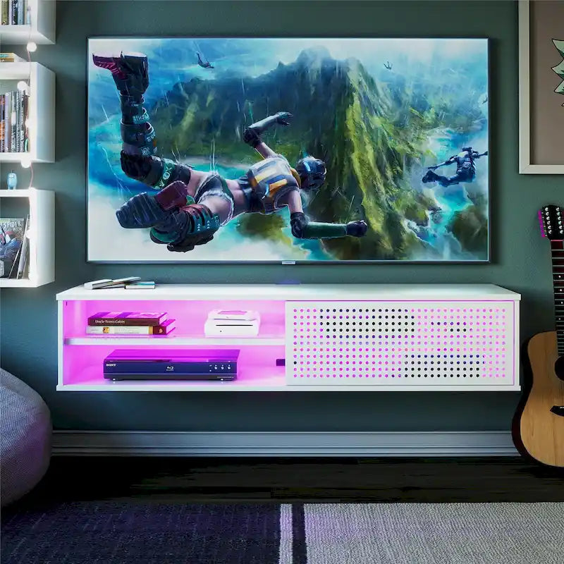 Ntense Glitch Floating TV Stand for TVs up to 60