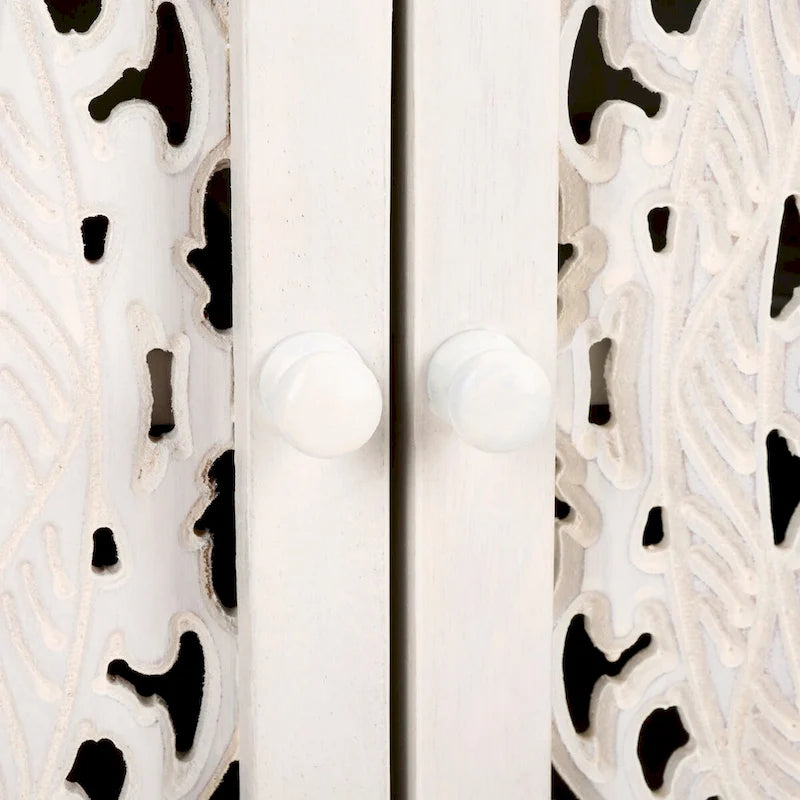 SAFAVIEH Ciji 2-Shelf 2-Door Media Stand (Fits Up To A 60 Flatscreen TV) - 55 In. W x 15 In. D x 26 In. H - 55Wx15Dx26H