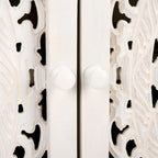 SAFAVIEH Ciji 2-Shelf 2-Door Media Stand (Fits Up To A 60 Flatscreen TV) - 55 In. W x 15 In. D x 26 In. H - 55Wx15Dx26H