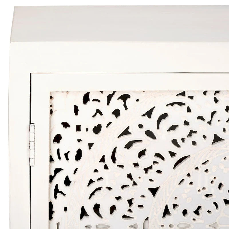 SAFAVIEH Ciji 2-Shelf 2-Door Media Stand (Fits Up To A 60 Flatscreen TV) - 55 In. W x 15 In. D x 26 In. H - 55Wx15Dx26H