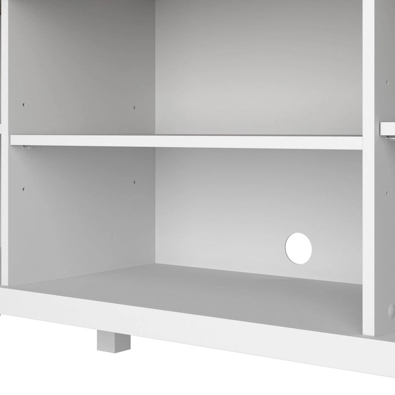 Bush Furniture Mayfield 60W TV Stand with Doors and Shelves.