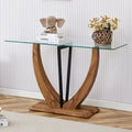 Modern and simple rectangular glass console table