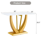 Modern and simple rectangular glass console table