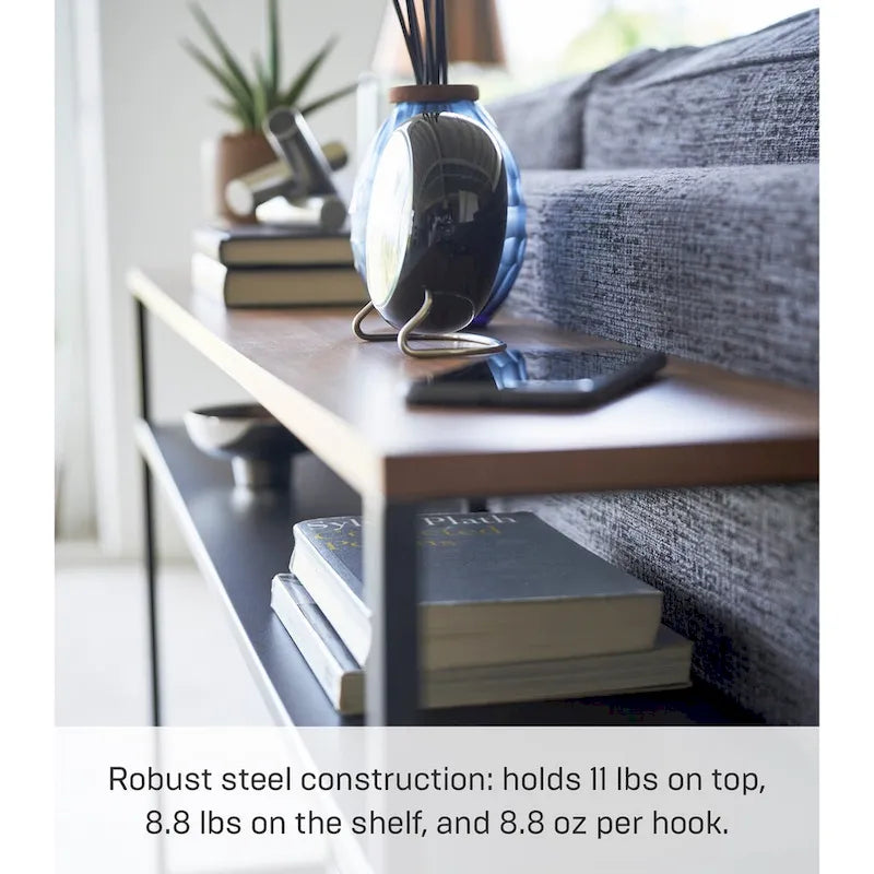 Yamazaki Home Long Console Table - Two Styles, Steel, Shelf, Holds 11 lbs - L 8.07 x W 49.61 x H 25.59 inches